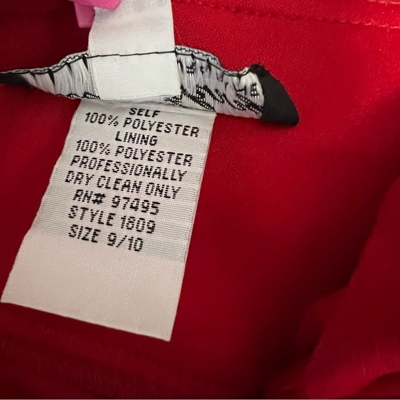 Dave & Johnny Dress Women 9 10 Maxi Red Rhinestone Studded Ruffled Sleeveless - Picture 8 of 13